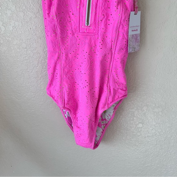 NEW LOVESHACKFANCY X HURLEY - EYELET PAISLEY MODERATE ONE PIECE - Picture 9 of 10